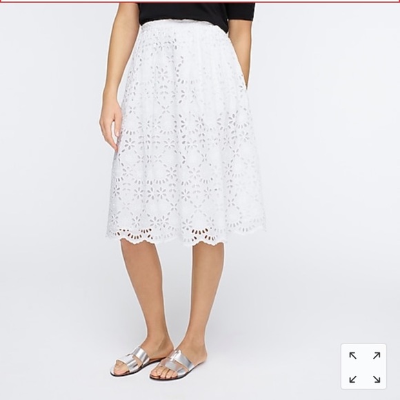 Anthropologie Maeve Eyelet Lace Skirt with pockets - Picture 12 of 12
